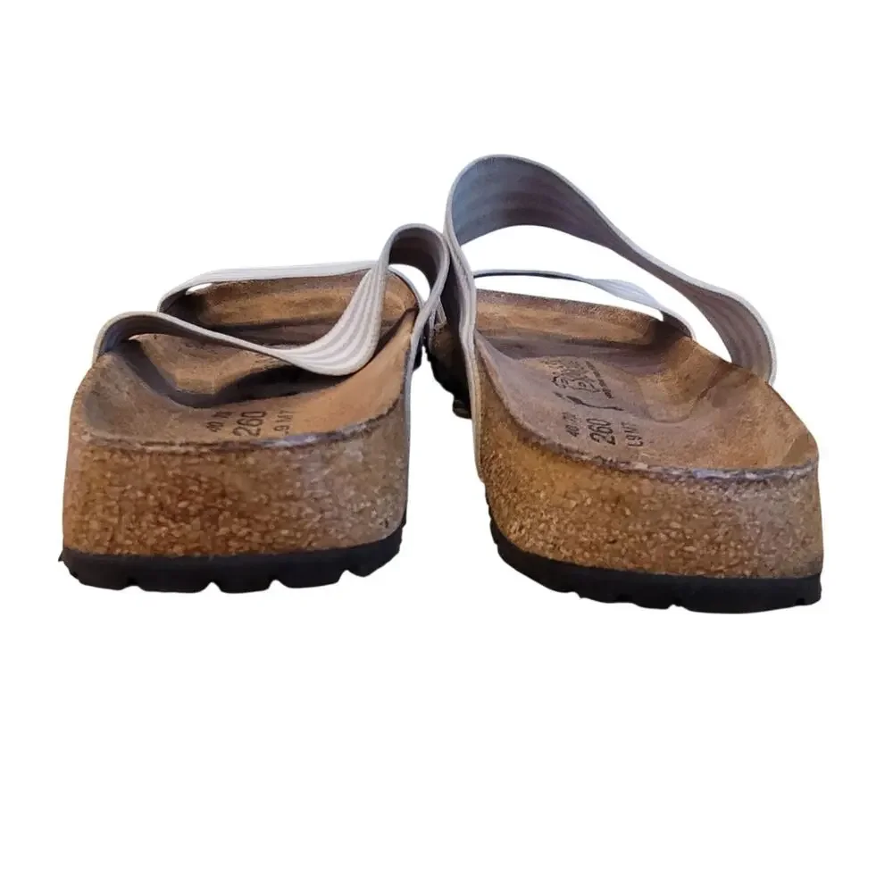 Birkenstock Birkies Womens Curacao Stripe Stretch Straps Sandal Slides 40